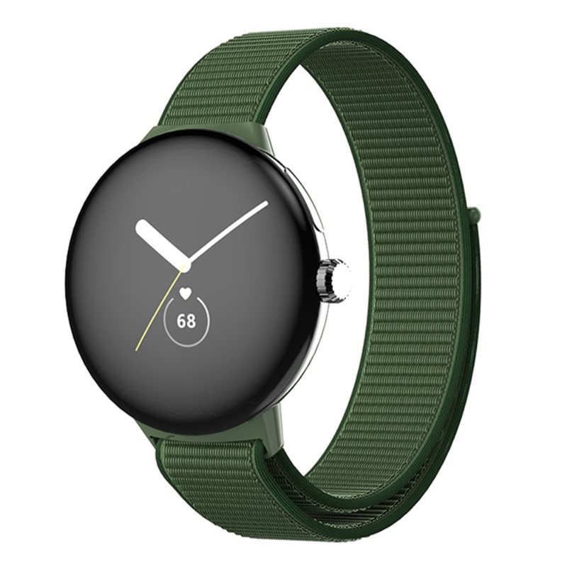 Google Pixel Watch Armband i nylon, Grön - Armband i skön och ventilerande nylon