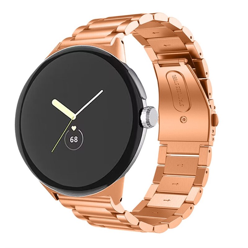 Google Pixel Watch 3 41mm Stilrent länkarmband i metall, Roséguld - Armband i lyxig och stilren design
