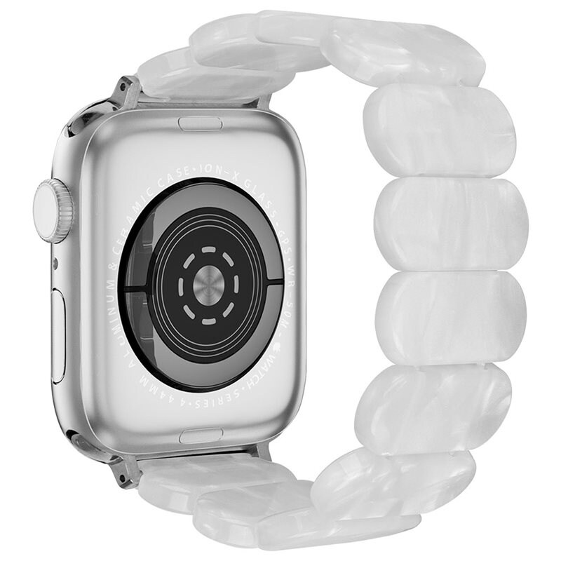 Apple Watch SE 44mm Flexibelt Armband i resin, pärlvit