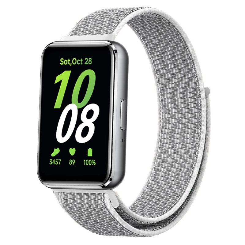 Samsung Galaxy Fit 3 Armband i nylon, Grå - Armband i skön och ventilerande nylon