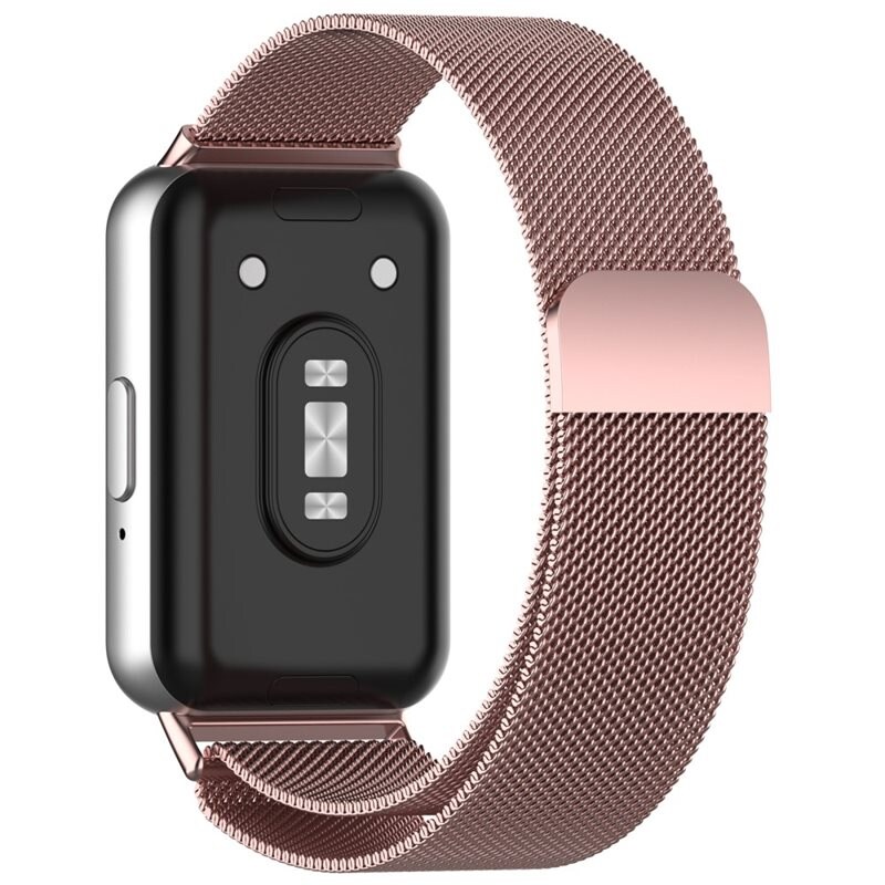 Samsung Galaxy Fit 3 Armband Milanese Loop, Rosa guld - Lyxigt armband med magnetisk stängning - Rostfritt stål