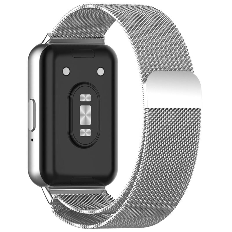 Samsung Galaxy Fit 3 Armband Milanese Loop, Silver - Lyxigt armband med magnetisk stängning - Rostfritt stål