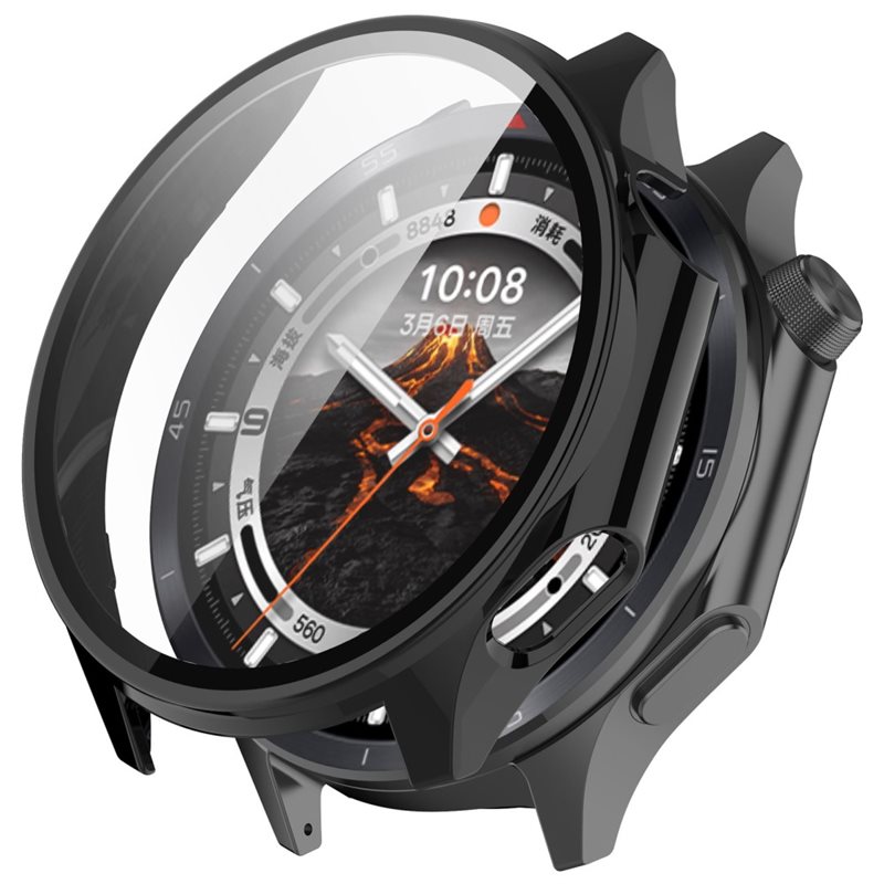 OnePlus Watch 3 Heltäckande skal med inbyggt skärmskydd, Svart - Skydda din klocka från slitage och skador
