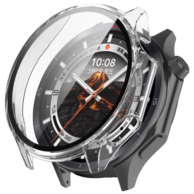 OnePlus Watch 3 Heltäckande skal med inbyggt skärmskydd, Genomskinlig - Skydda din klocka från slitage och skador