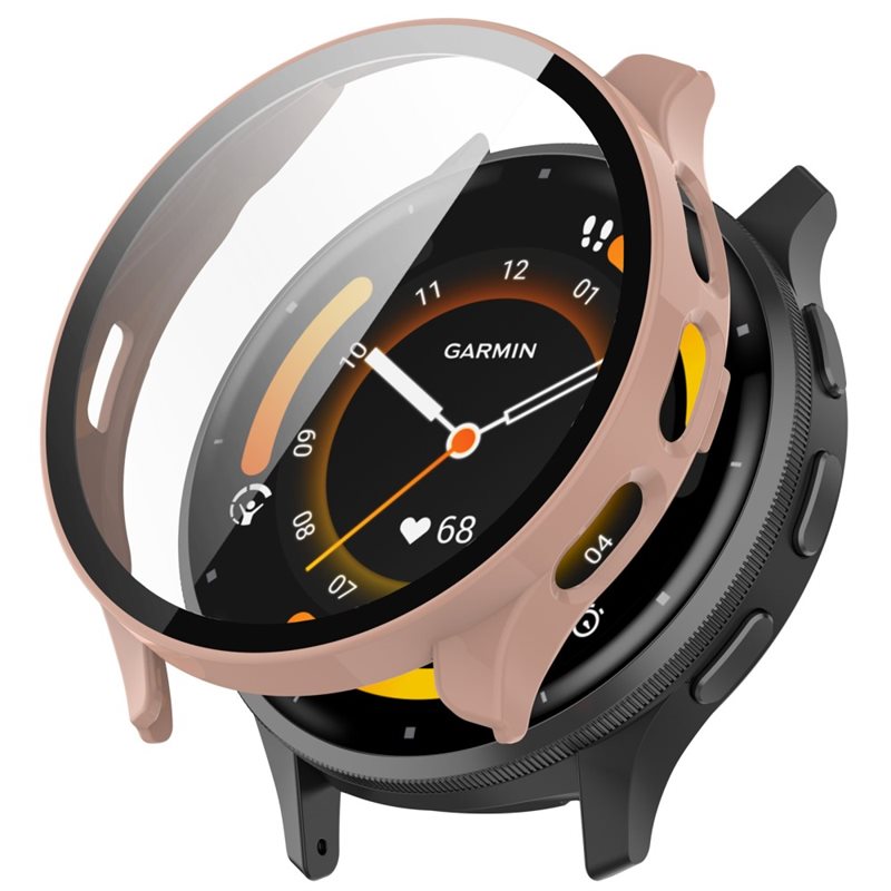 Garmin Venu 3s Heltäckande skal med inbyggt skärmskydd, Rosa - Skydda din klocka från slitage och skador