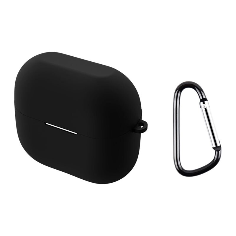 Samsung Galaxy Buds 3 Silikonskal + karbinhake, svart - Skydda och håll koll på dina hörlurar