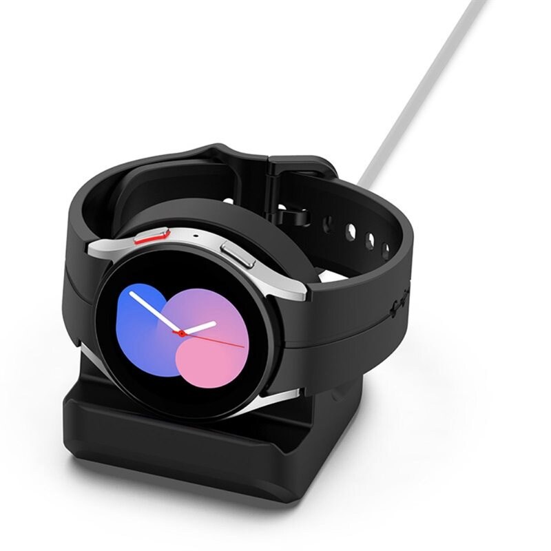 Samsung Galaxy Watch 6 Laddningsställ i silikon, svart - Praktiskt ställ