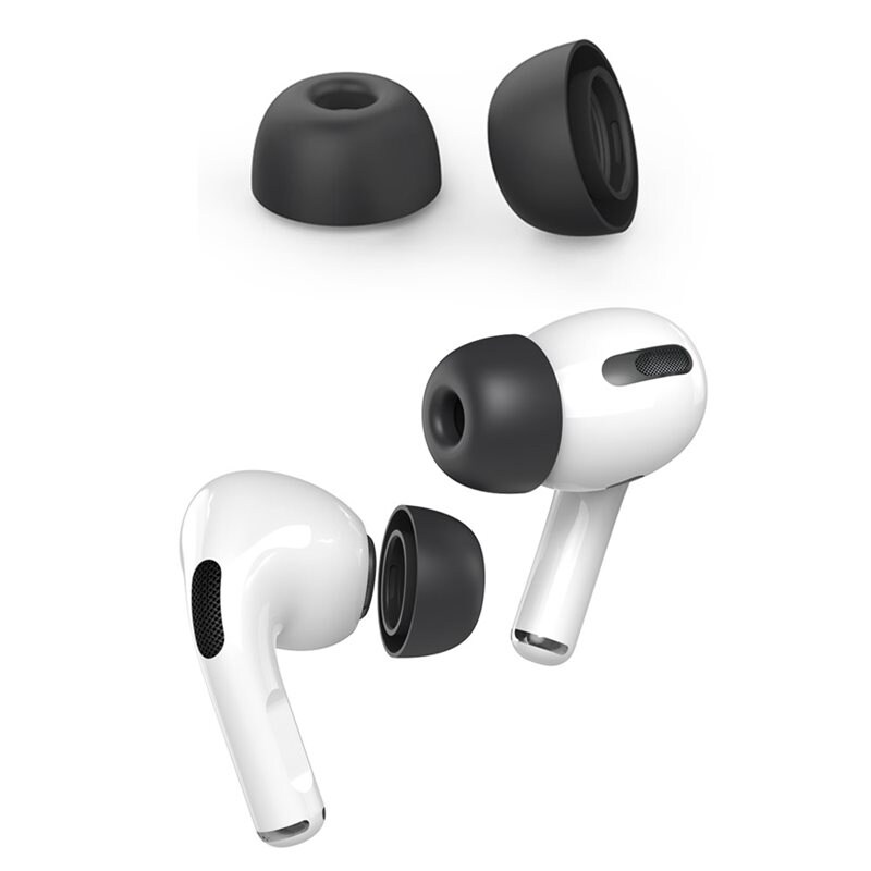 Ahastyle AirPods Pro 2 Ear Tips - strl M, svart - Öronkuddar - Öronpluggar - Öronproppar