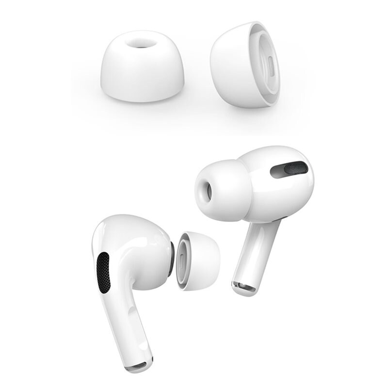 Ahastyle AirPods Pro 2 Ear Tips - strl M, vit - Öronkuddar - Öronpluggar - Öronproppar