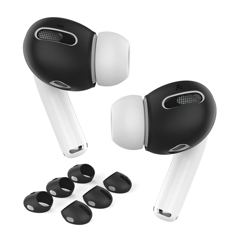 Ahastyle AirPods Pro 3-pack Ear Pads i silikon, svart - Öronkuddar - Öronpluggar - Öronproppar