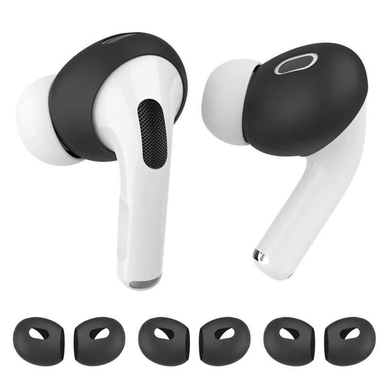 Ahastyle AirPods Pro 2 3-pack Ear Pads i silikon, svart - Öronkuddar - Öronpluggar - Öronproppar