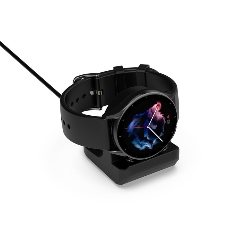 Amazfit GTS 2 Mini Laddningsställ i silikon, svart - Praktiskt ställ