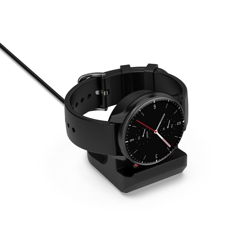 Amazfit Bip 5 Laddningsställ i silikon, svart - Praktiskt ställ