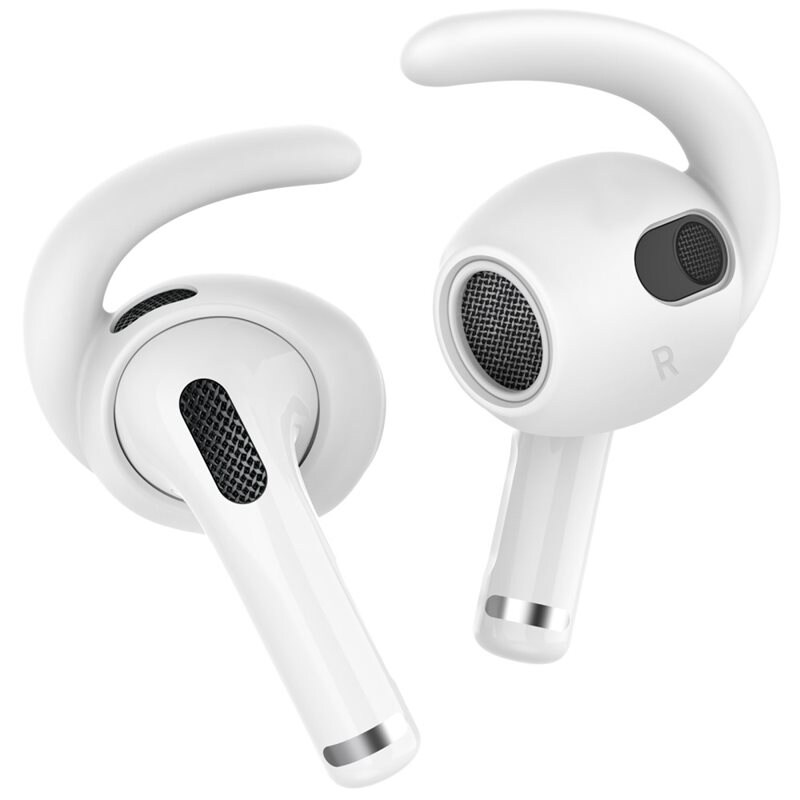 Ahastyle Apple AirPods 3 Sportiga Ear Hooks, vit - Håller hörlurarna på plats - Sport