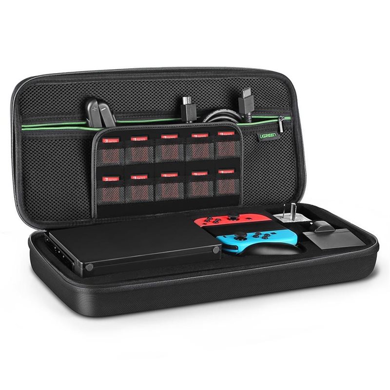 Ugreen Nintendo Switch Rymlig Förvaringsväska med Handtag, svart
