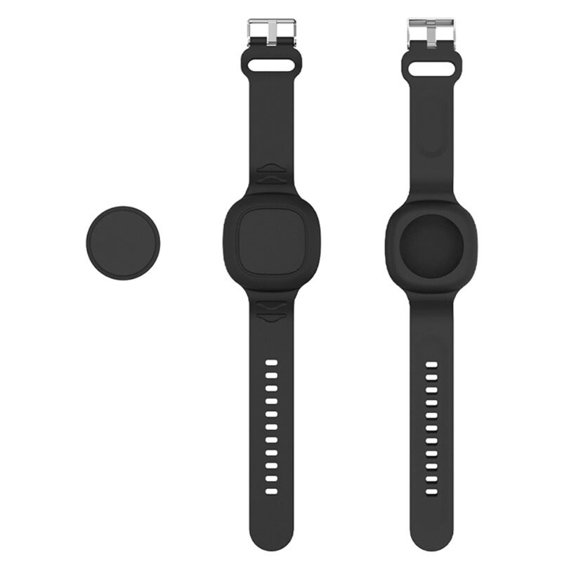 Galaxy SmartTag Vattentätt silikonarmband, svart - Armband i silikon