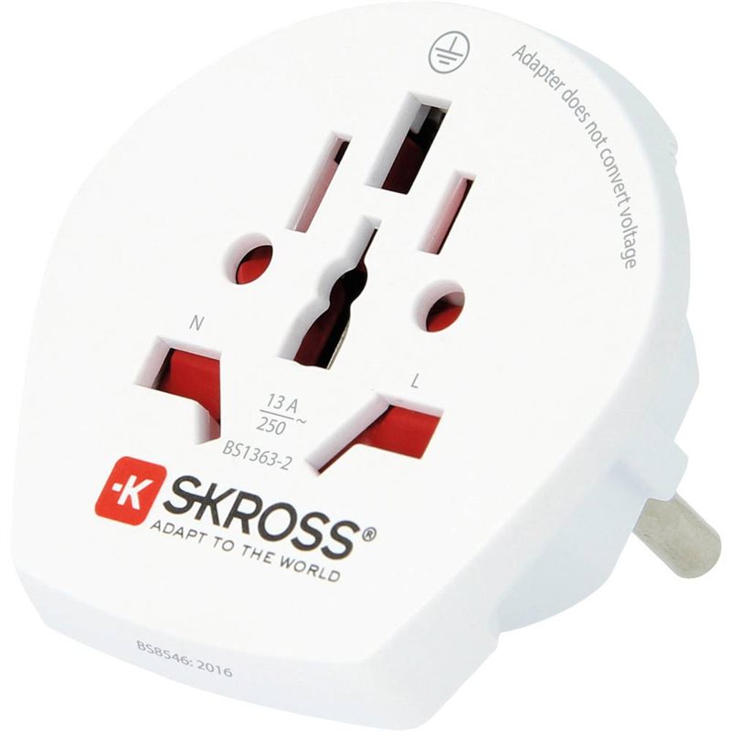 SKROSS Reseadapter Världen till Europa - Reseadapter
