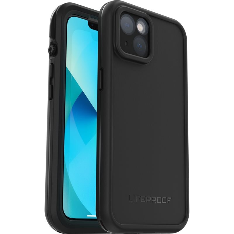 Lifeproof iPhone 13 FRE vattentätt skal, svart - Heltäckande, vattentätt och extremt stöttåligt skal. Inbyggt skärmskydd