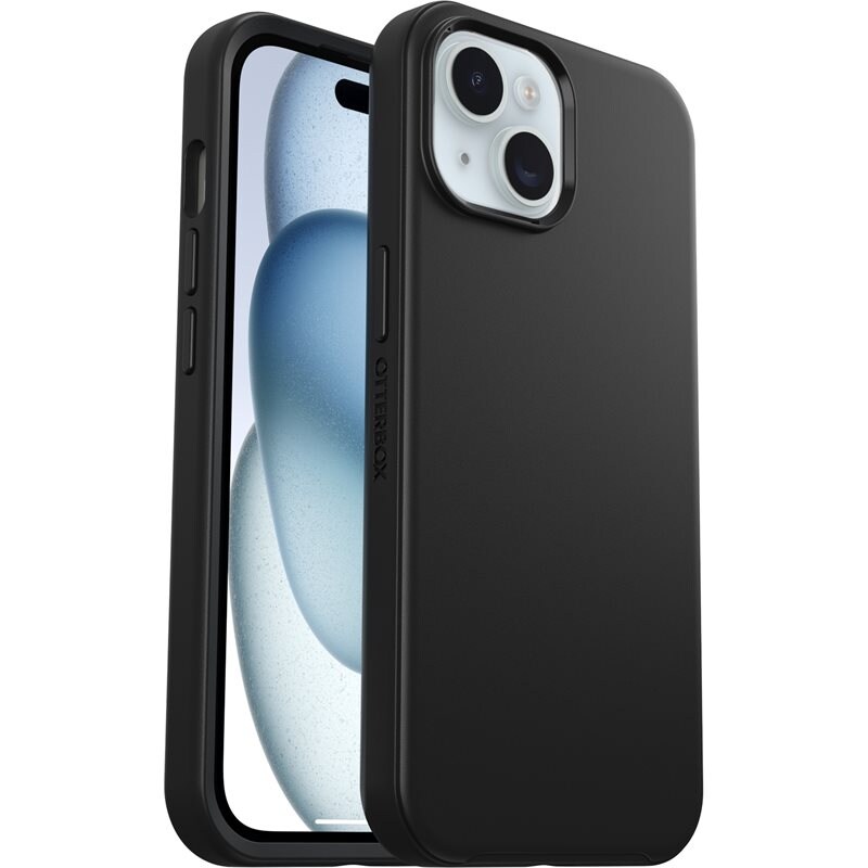 Otterbox iPhone 15 Stöttåligt MagSafe-skal Symmetry Plus, Svart