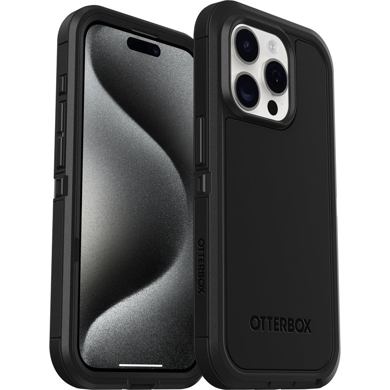Otterbox iPhone 15 Pro Defender XT Riktigt stöttåligt MagSafe-skal, Svart