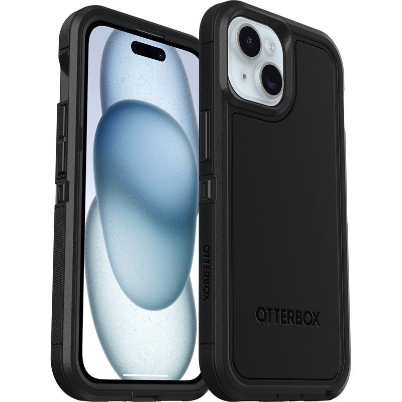 Otterbox iPhone 15 Defender XT Riktigt stöttåligt MagSafe-skal, Svart
