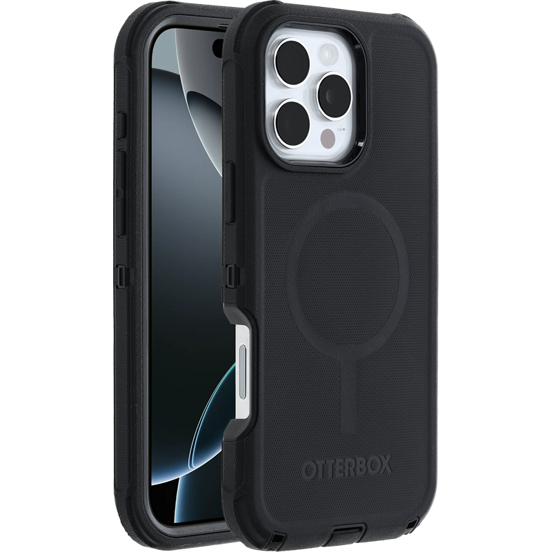 Otterbox iPhone 16 Pro Max Defender - Robust MagSafe mobilskal med hög skyddsfaktor, svart