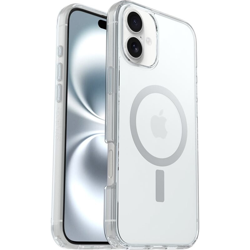 Otterbox iPhone 16 Plus Stöttåligt MagSafe-skal Symmetry Plus, Genomskinlig