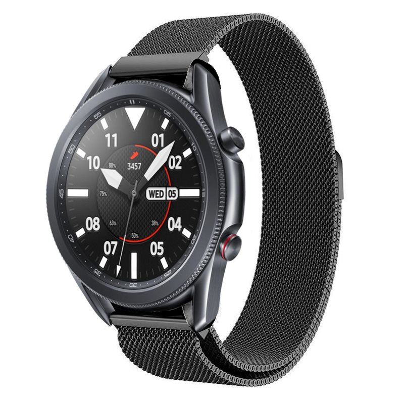 Samsung Galaxy Watch 4 40mm Armband Milanese Loop, Svart - Lyxigt armband med magnetisk stängning - Rostfritt stål