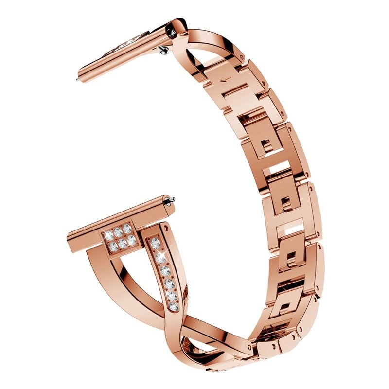 Withings ScanWatch Horizon Smalt länkarmband med glittrande stenar, roséguld - Fint armband med glittrande stenar i snygg design