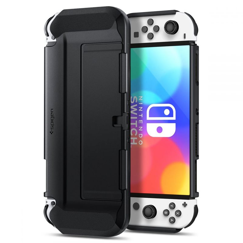 Spigen Nintendo Switch OLED Thin Fit-skal, Black - Skyddande skal