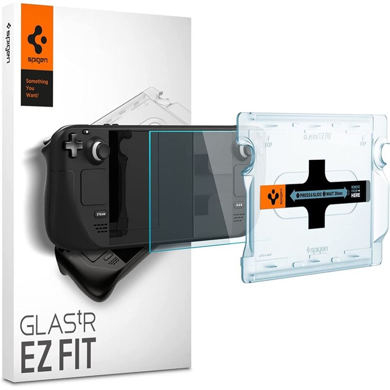 Spigen Steam Deck Screen Protector GLAS.tR EZ Fit - Skärmskydd i härdat glas med installationsram