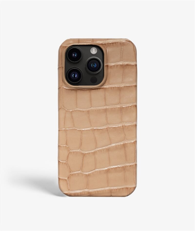 The Case Factory iPhone 13 Pro Max Skal Croco Sand