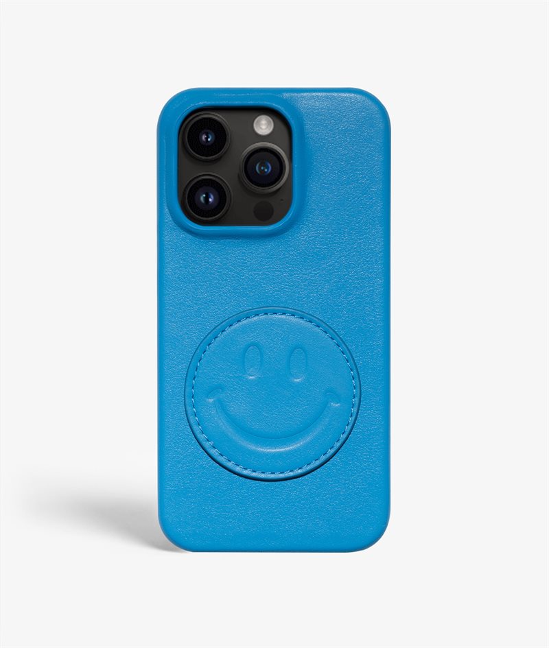 The Case Factory iPhone 12 Pro Max Skal Smiley Blue