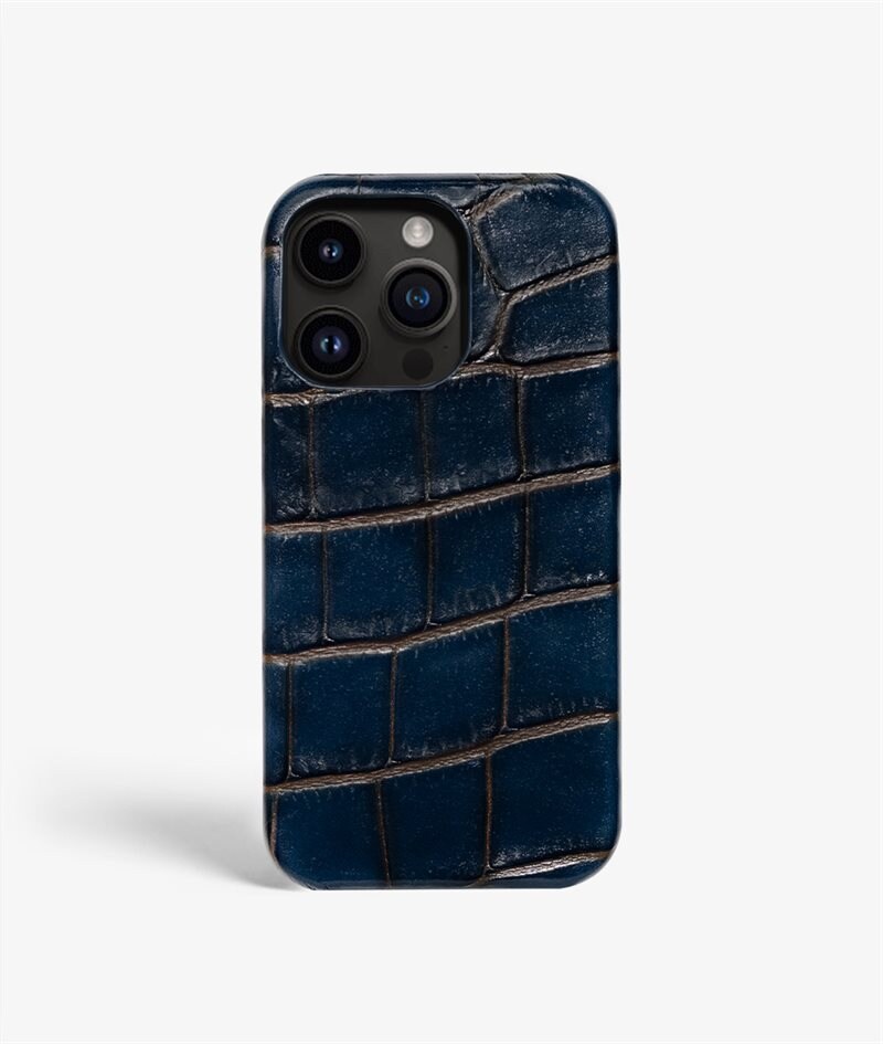 The Case Factory iPhone 13 Pro Max Skal Croco Blå