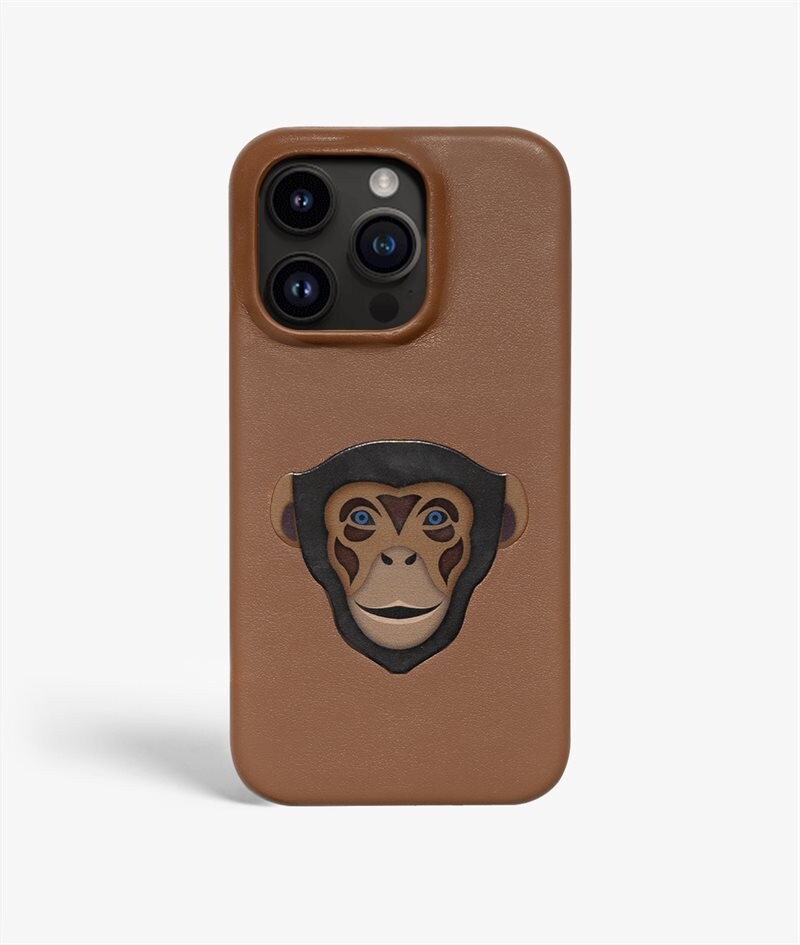 The Case Factory iPhone 14 Pro Max Skal Monkey Brown