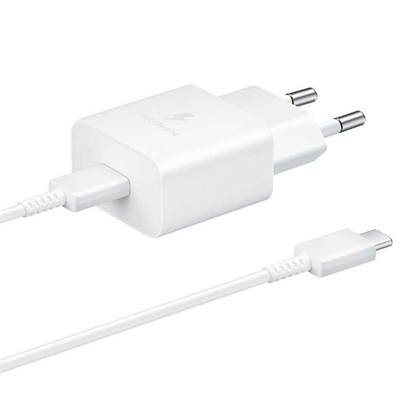 Samsung Mobilladdare USB-C Fast Charge PD 15W, vit - Ladda snabbt och smidigt