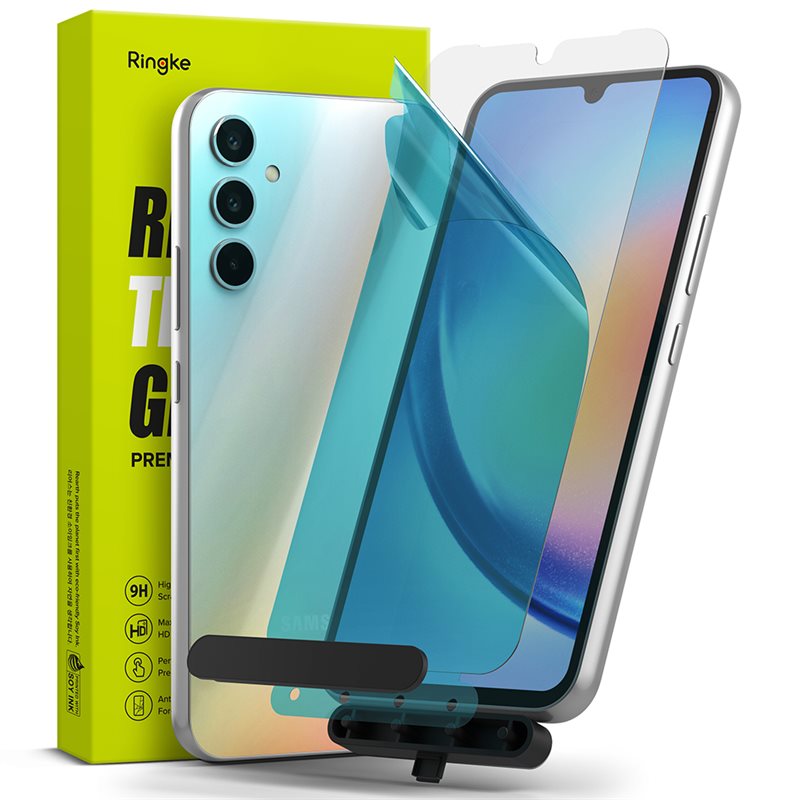 Ringke Samsung Galaxy A34 Skärmskydd i glas med monteringsverktyg (2-pack) - Skärmskydd i härdat glas - Enkel installation