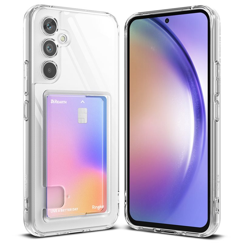 Ringke Samsung Galaxy A54 Fusion Skal med kortfack, genomskinlig - Mobilskal med korthållare