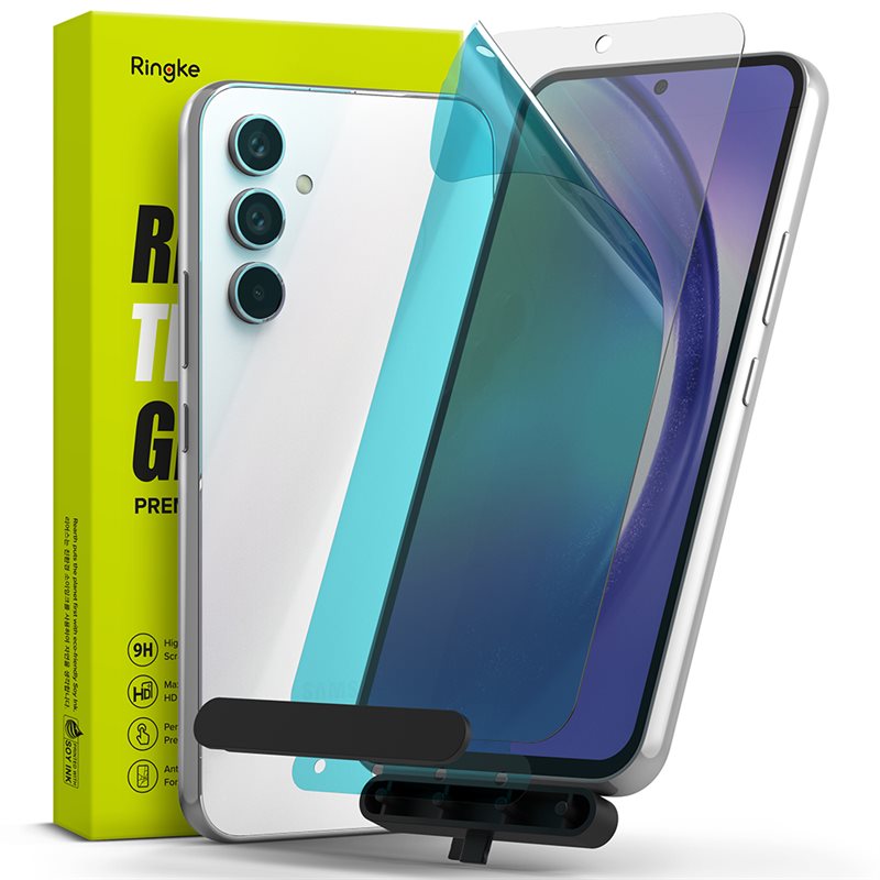 Ringke Samsung Galaxy A54 Skärmskydd i glas med monteringsverktyg (2-pack) - Skärmskydd i härdat glas - Enkel installation