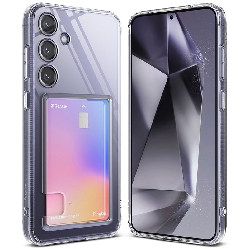 Ringke Samsung Galaxy S24 Plus Fusion Skal med kortfack, Genomskinlig - Mobilskal med korthållare