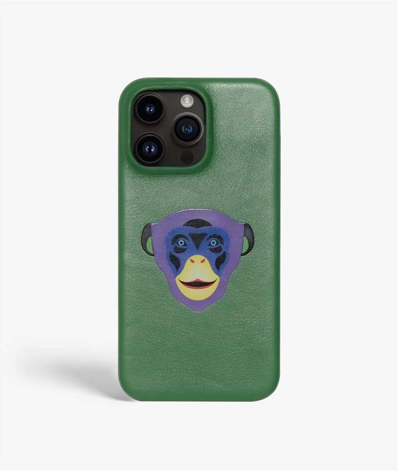 The Case Factory iPhone 14 Pro Skal Monkey Green