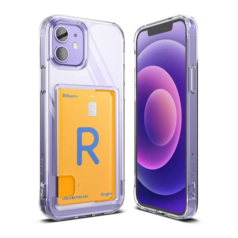 Ringke iPhone 12/iPhone 12 Pro Fusion Skal med kortfack, genomskinlig - Mobilskal med korthållare