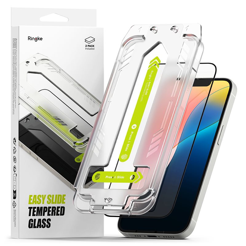 Ringke iPhone 13 Pro Skärmskydd i glas med monteringsram (2-pack)
