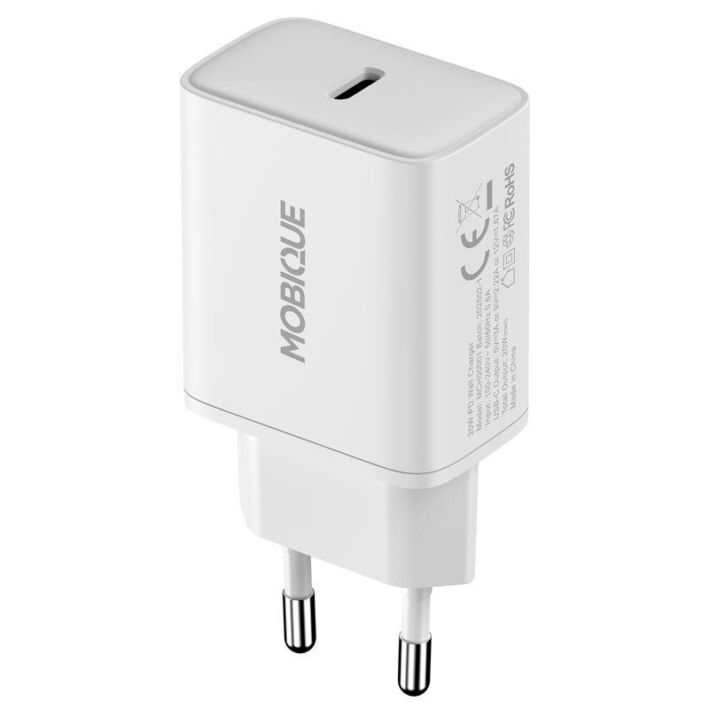 Laddare Xiaomi Redmi Note 14 5G - USB-C 2m kabel & väggladdare, Vit