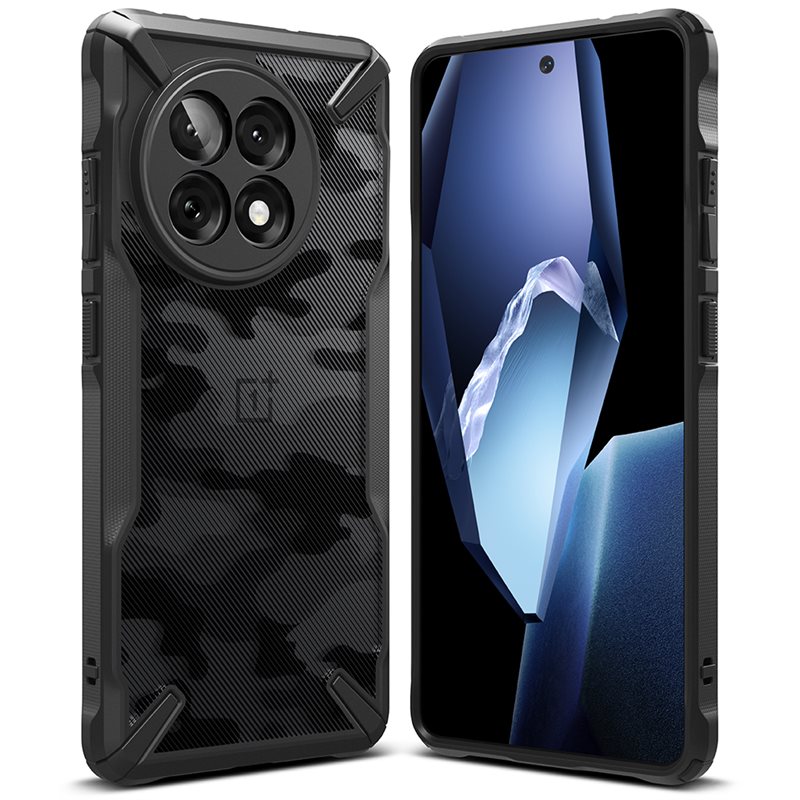 Ringke OnePlus 13R Fusion X Skal, Camo Black - Mobilskal i tuff design