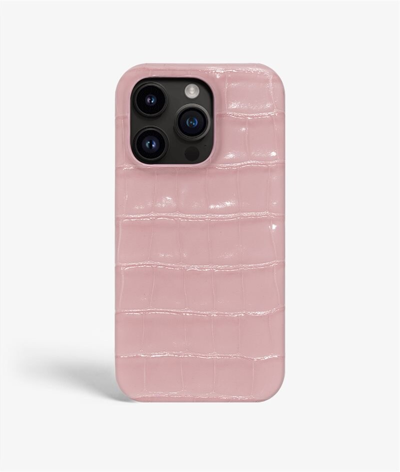 The Case Factory iPhone 14 Pro Max Skal Croco Rosa