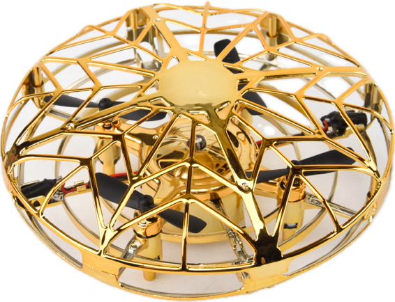 Flygande UFO drönare, guld
