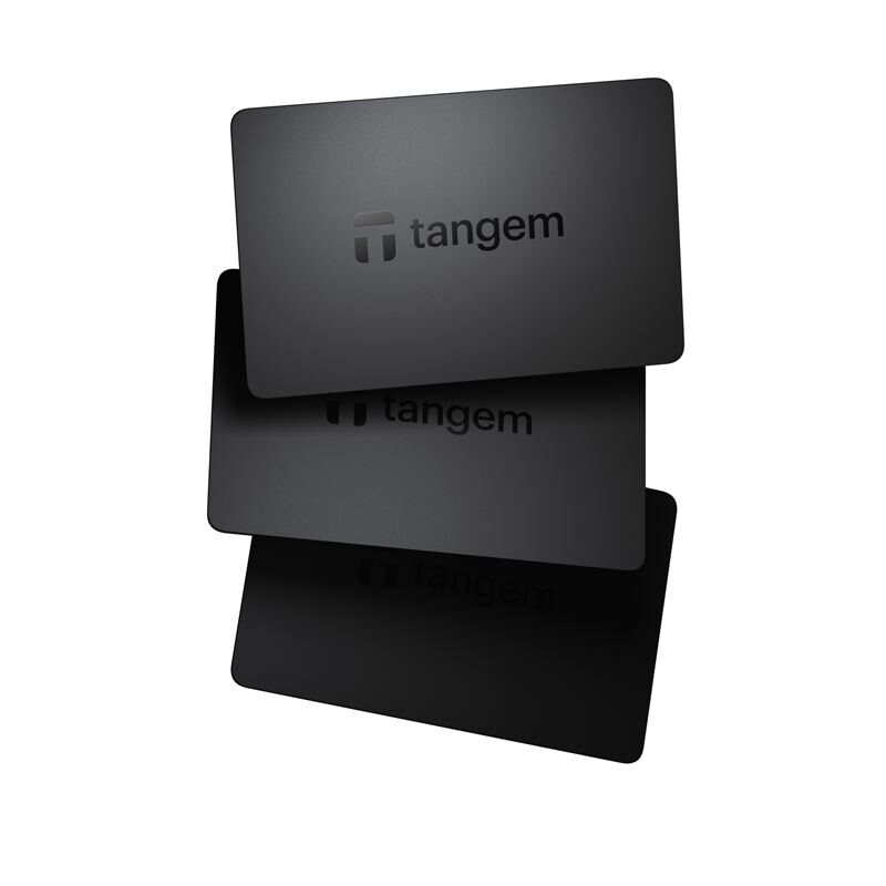 Tangem 3-pack Kort Krypto Hårdvaruplånbok, svart