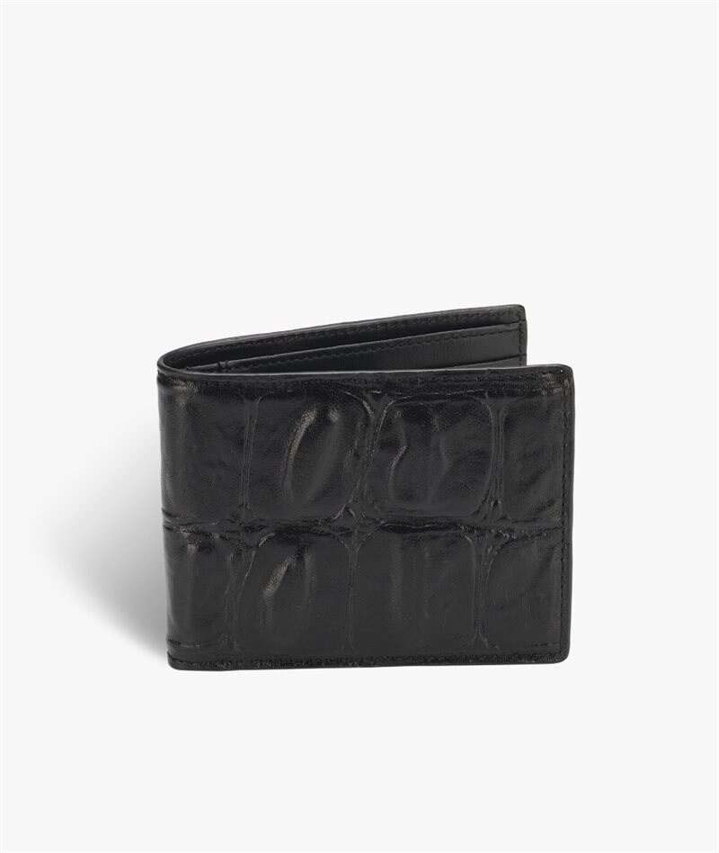 The Case Factory Uomo Plånbok Maxi Crocodile Black
