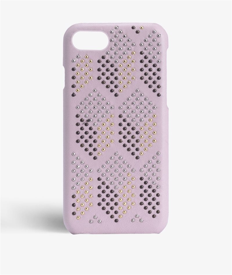 The Case Factory iPhone 7 Skal Mixed Mini Studs Nappa Baby Pink